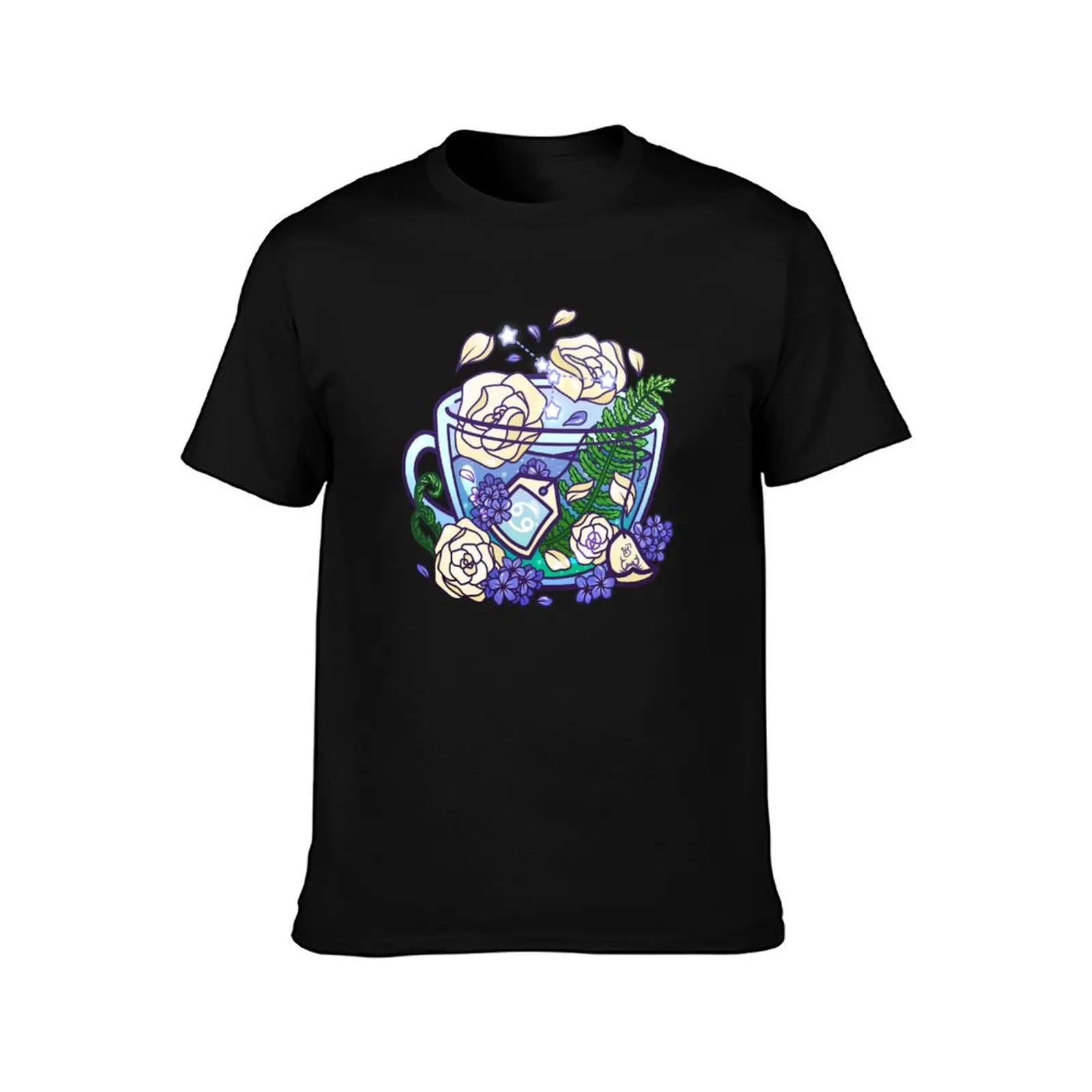 Cancer Zodiac Teacup T-Shirt Durable Work Wear T-Shirt