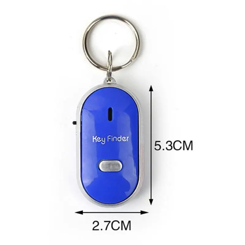 Sound Control Lost Key Finder Locator KeychainTorch Mini Portable Whistle Key Finder Bag Charm Keychain Dropshipping