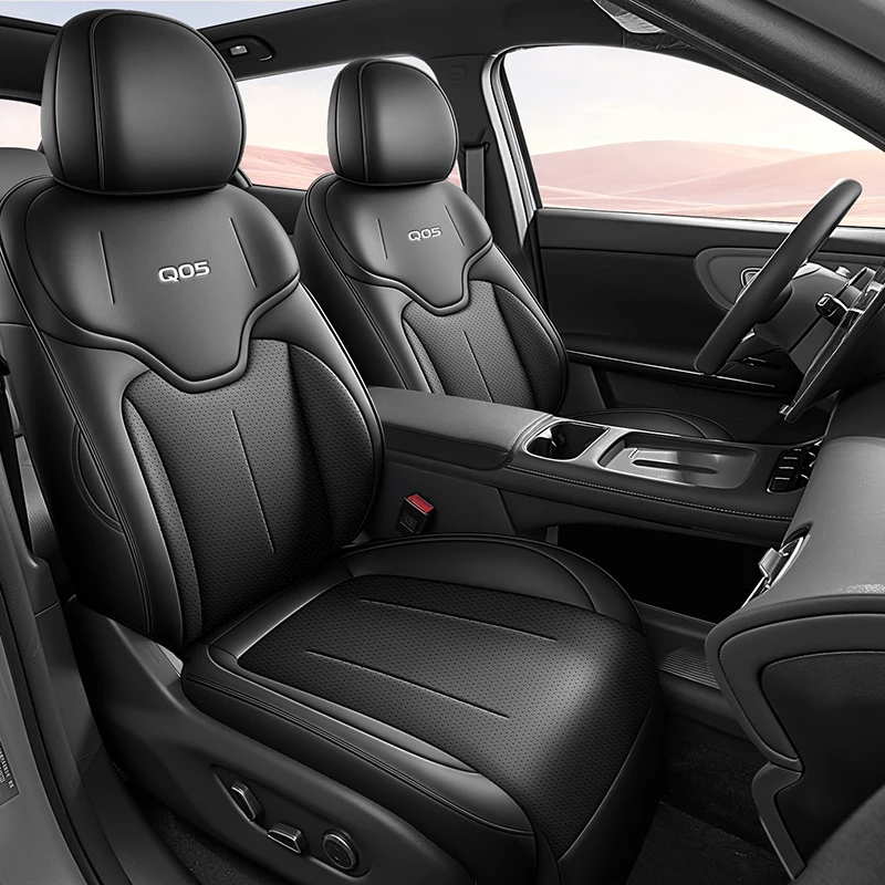 5‑Seat Full Surround PU Leather Car Seat Cushion Covers Protector Compatible with NEVO Q05 Vehicle Parts