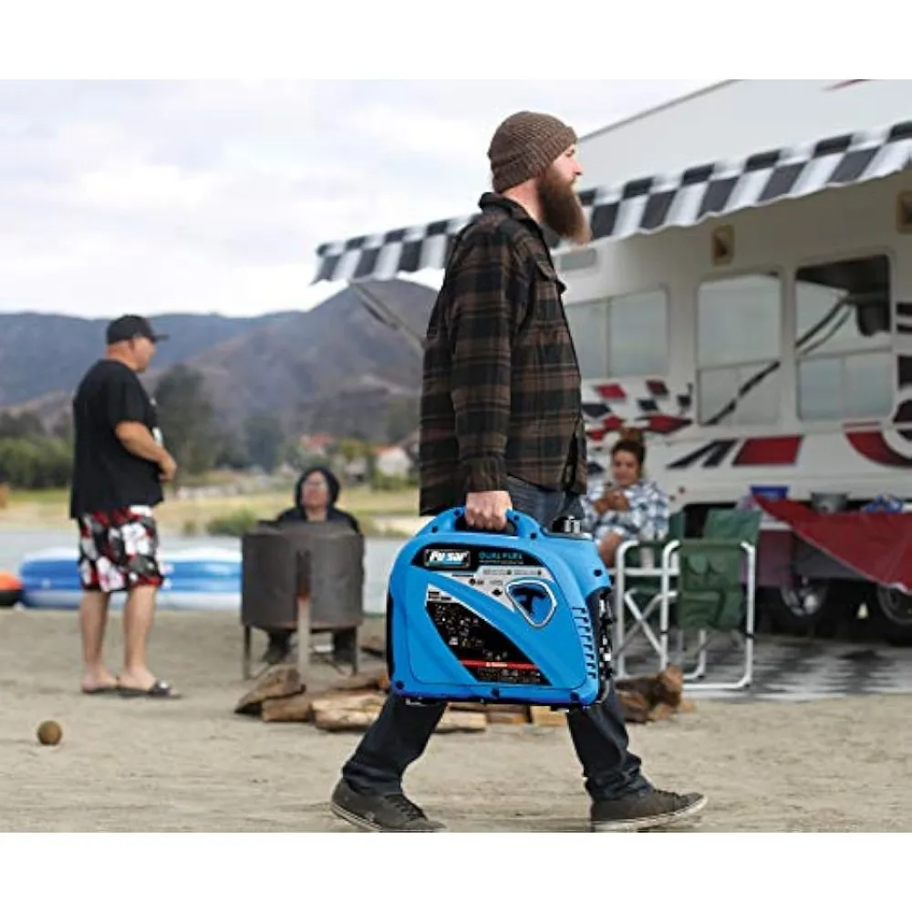 Imagem -05 - Pulsar Portátil Dual Fuel Silencioso Inversor Gerador Saída Usb Capacidade Paralela Compatível com Carb Pg2200bs 200w