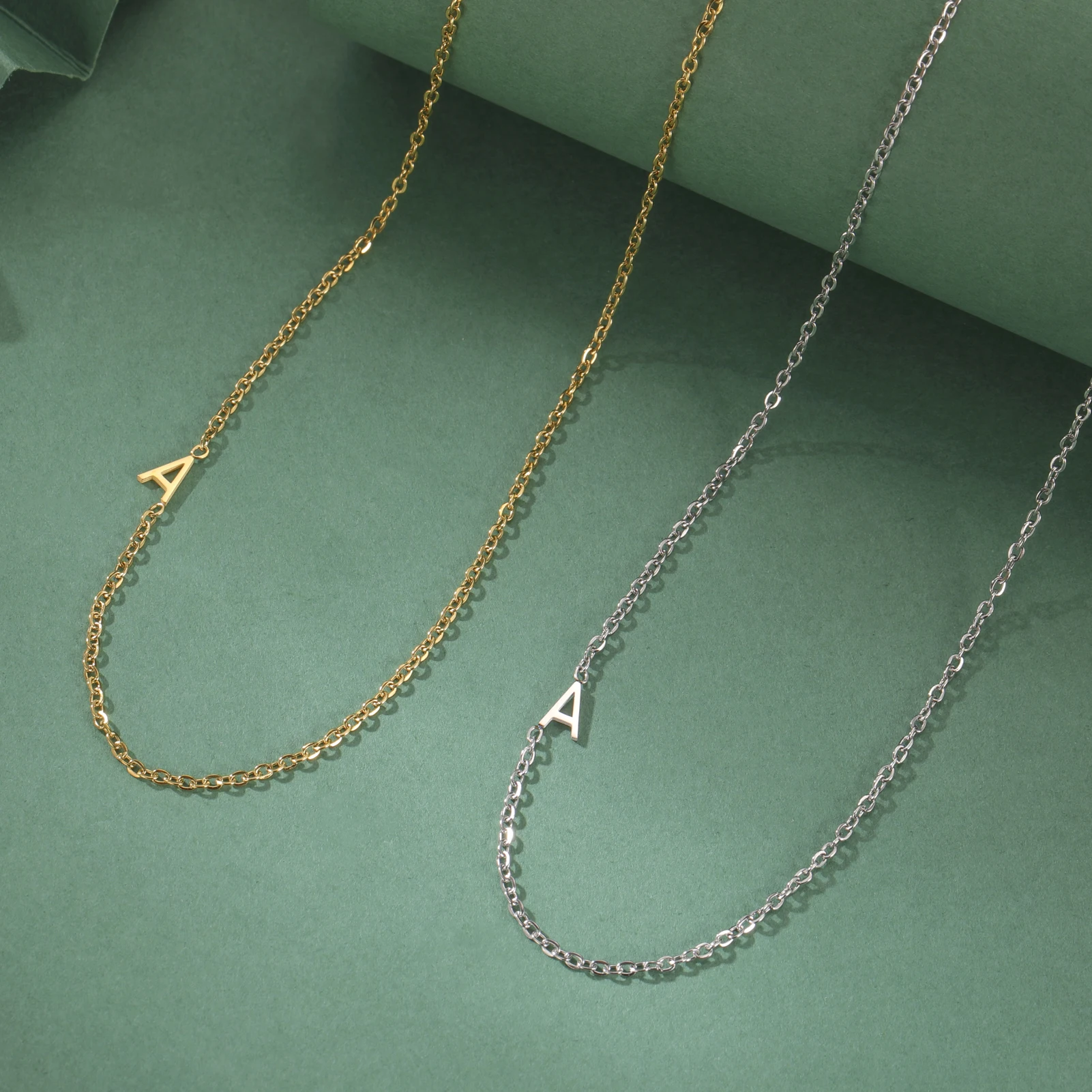 Personalisierte Initialen-Halsketten für Frauen, Edelstahl A-Z Alphabet, personalisierter Schmuck, Geschenk zum Muttertag – Detail 13
