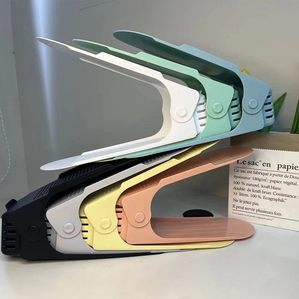 Zapatero moderno de 7/100 Uds., estante de almacenamiento de zapatos, Zapatero de plástico ajustable integrado de doble capa para el hogar y la sala de estar