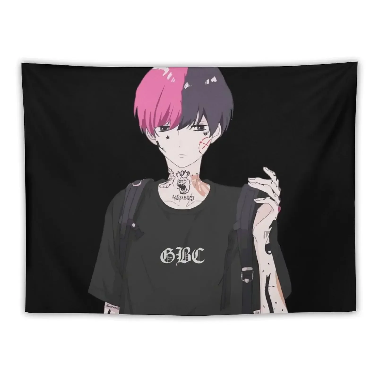 

LIL PEEP ANIME Tapestry Wall Hanging Decor Bedroom Decorations Bedroom Decor Tapestry