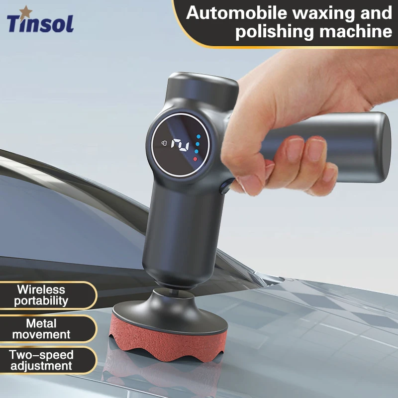 

TINSOL 1350 RPM Cordless Polisher Two-Speed Adjustable Rechargeable Car Polisher Electric Rotary Tool Waxing Machine