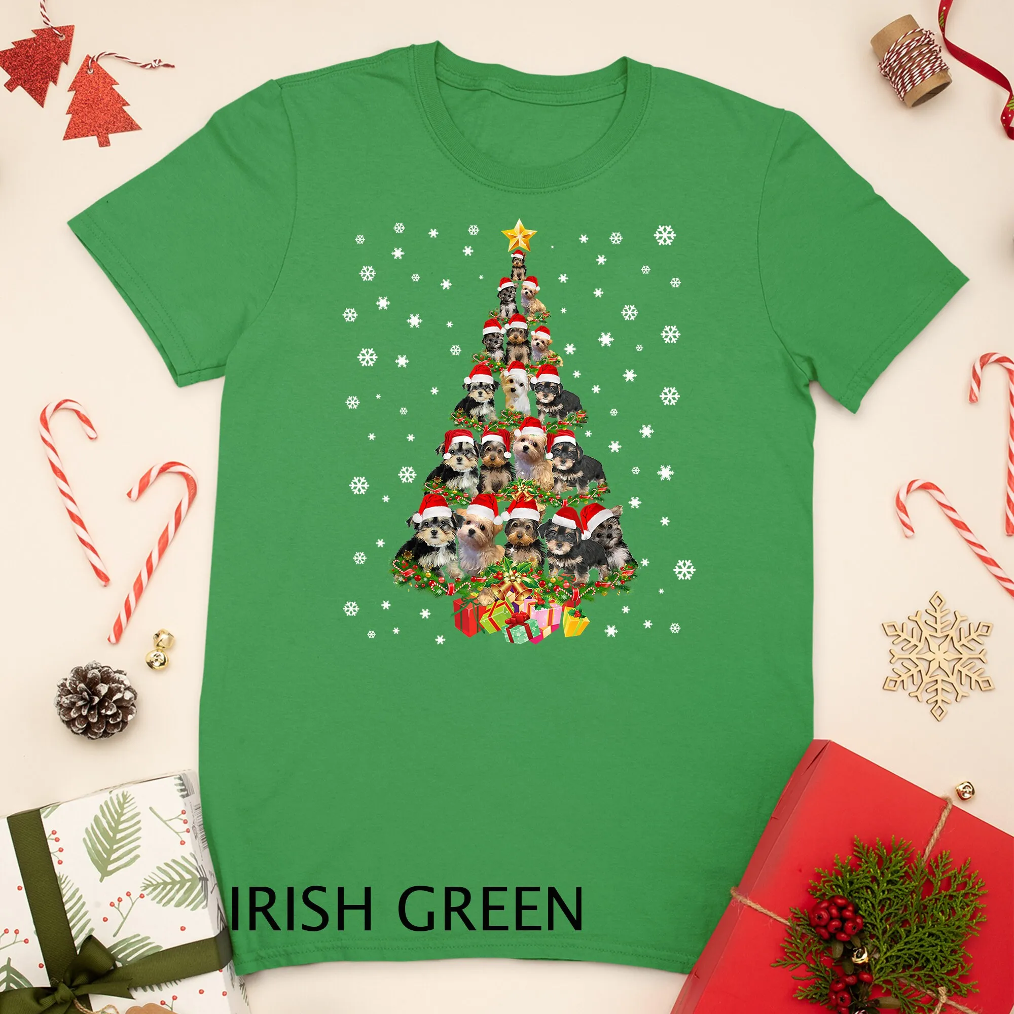 Cute Morkie Dog Christmas Tree S Decor Xmas T Shirt Sweat