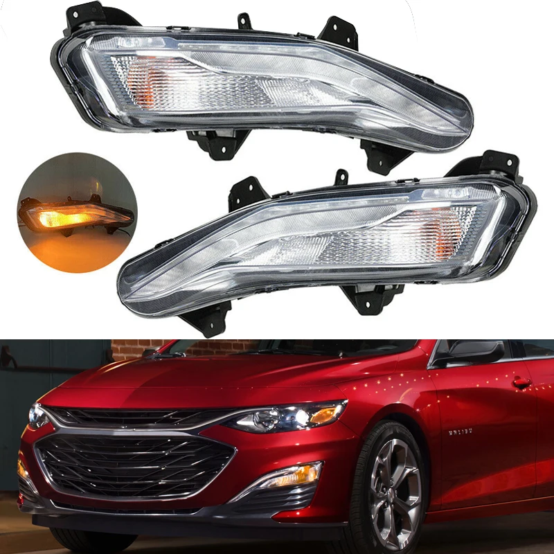 

For Chevrolet Chevy Malibu 2019 2020 Car Fog Lights Turn Signal Light LED Daytime Running Light 84575553 84575552