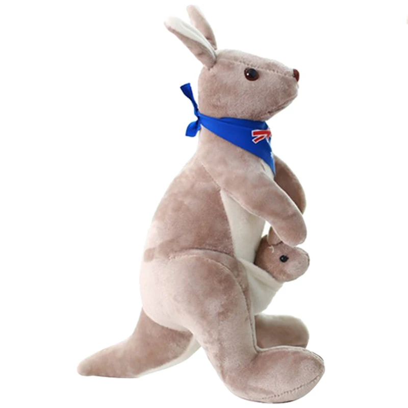 Sweet Kangaroo Stuffed Animal Soft Plush Doll Toys for Baby Kids (Blue)