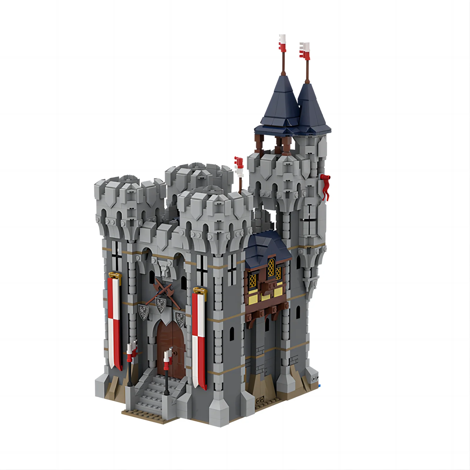 

Строительный блок MOC 132314 Средневековый убежище Черный Сокол Город Сокол Форт Строительная башня Строительная игрушка Орнамент