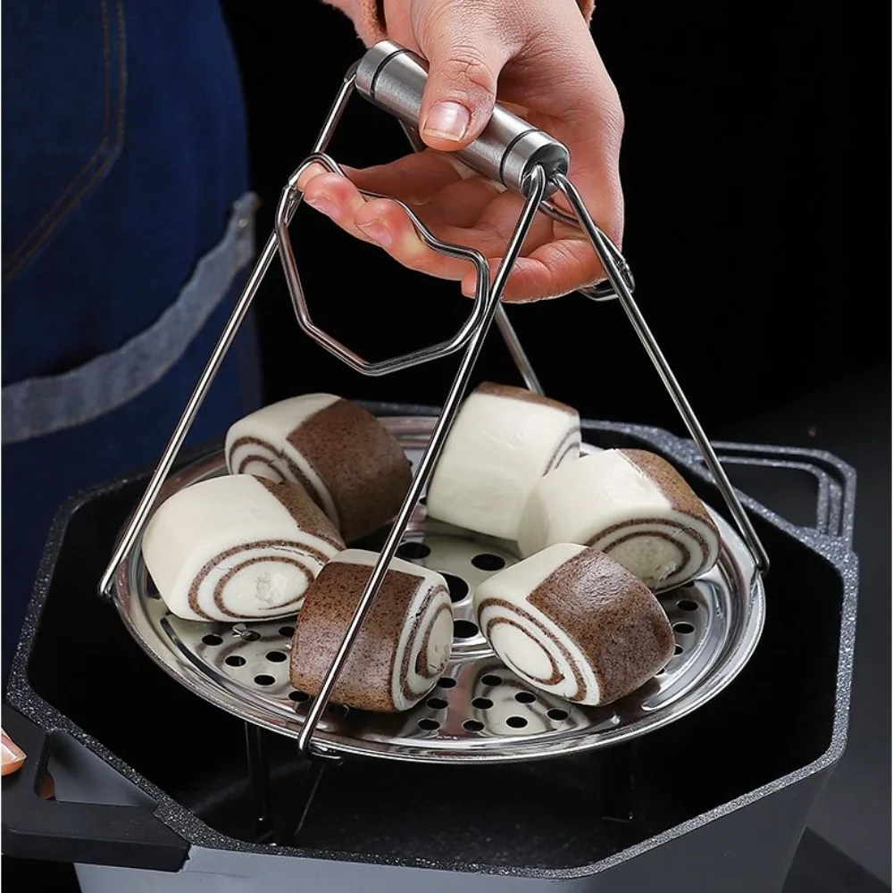 Durable Stainless Steel Kitchen Gadgets Steamer 16-34cm Round Boiler Steaming Plate Compartment Steamed Rice Cooker Rack
