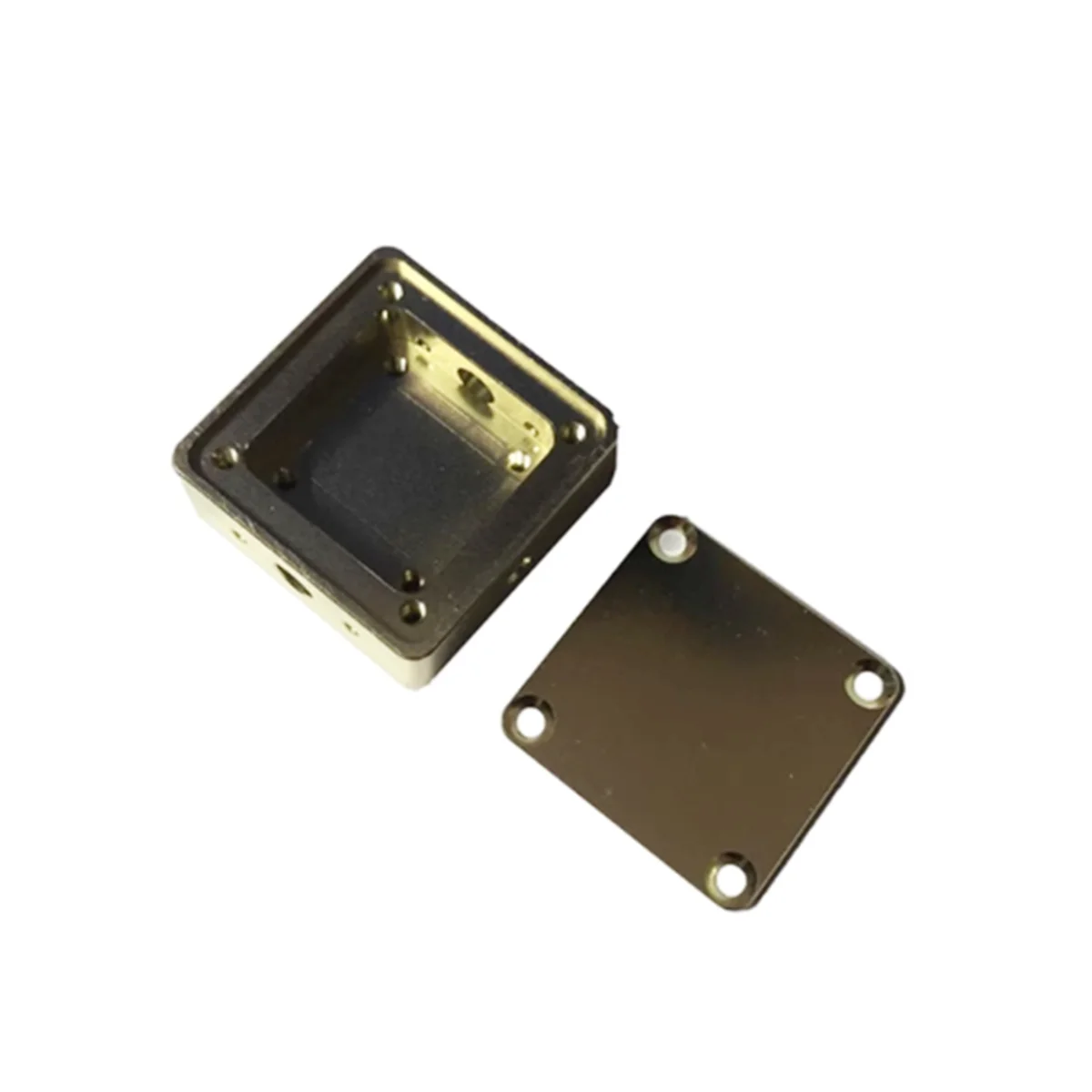 Aluminum Alloy Shell Shielded Enclosure 19X19X5.5mm Golden Conductive Oxidation Multi-Functional Portable RF Box