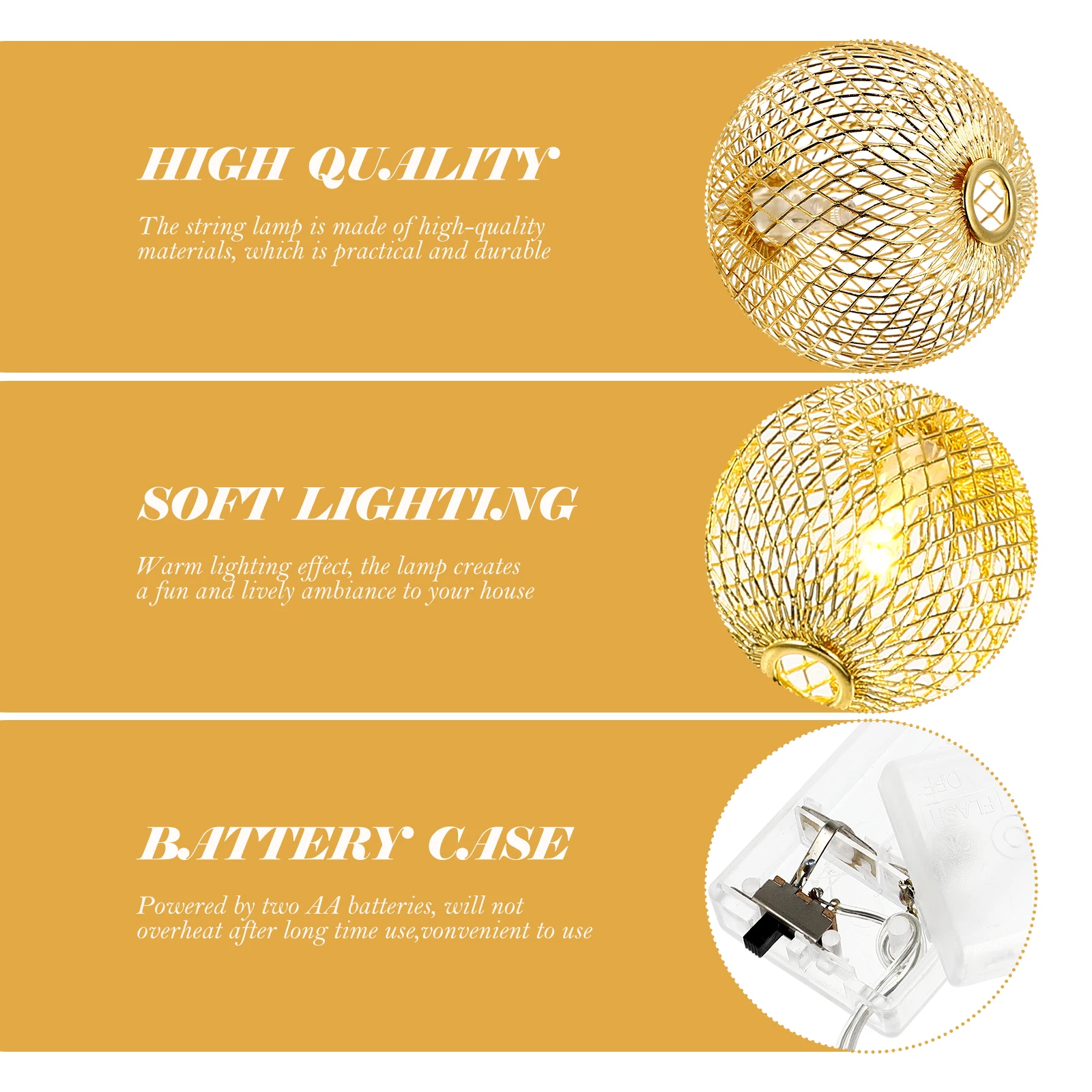 

Iron Craft Ball Lantern String Light Warm Glow Festival Christmas Party Decorative Lighting Xmas Ornament Festival Decorations