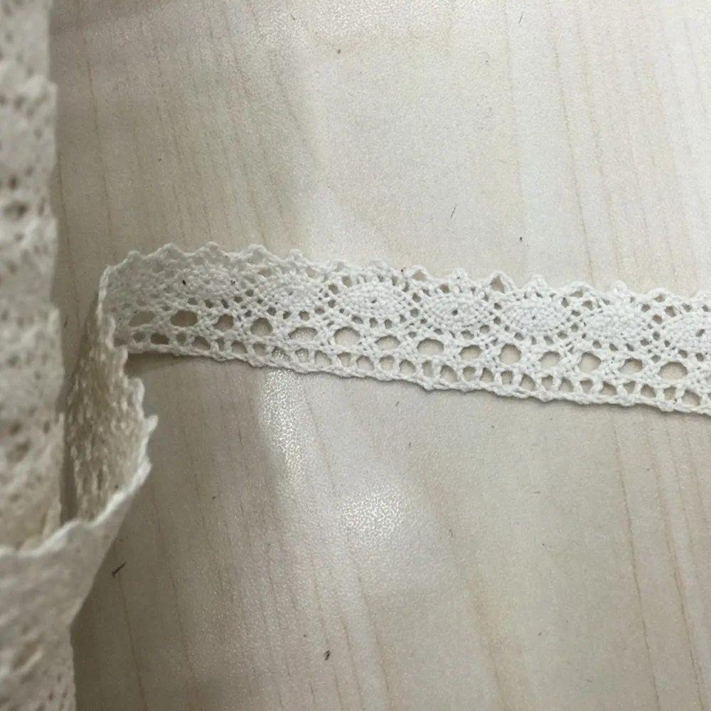 300Yards  Beige  color Cotton Lace Crochet Ribbon lace wholesale width 18mm .Lace Trim Edging  Wedding