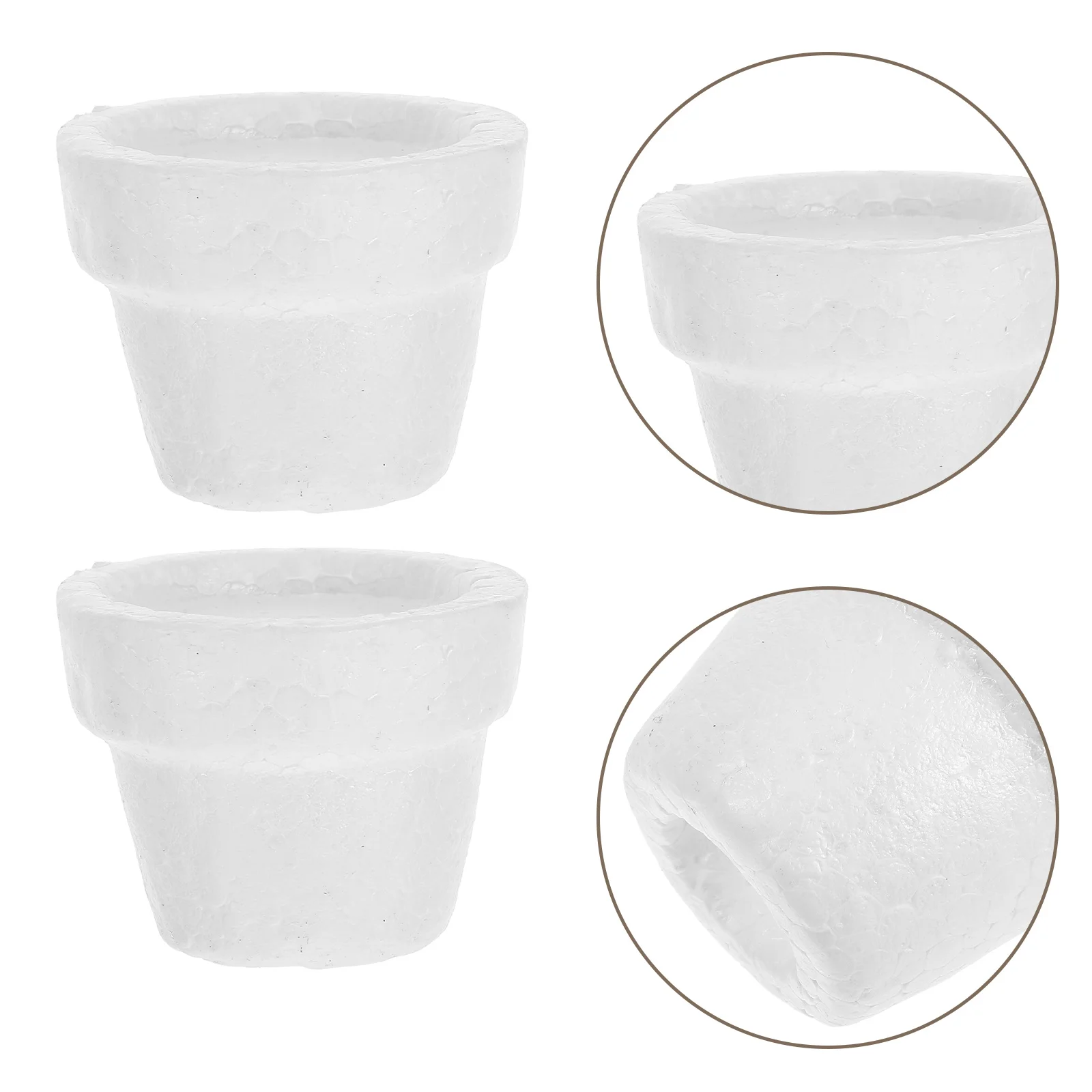 

6pcs Flowerpot Lightweight Portable Foam Bonsai Planter Durable DIY Art Craft Decoration Supplies Simple for Indoor