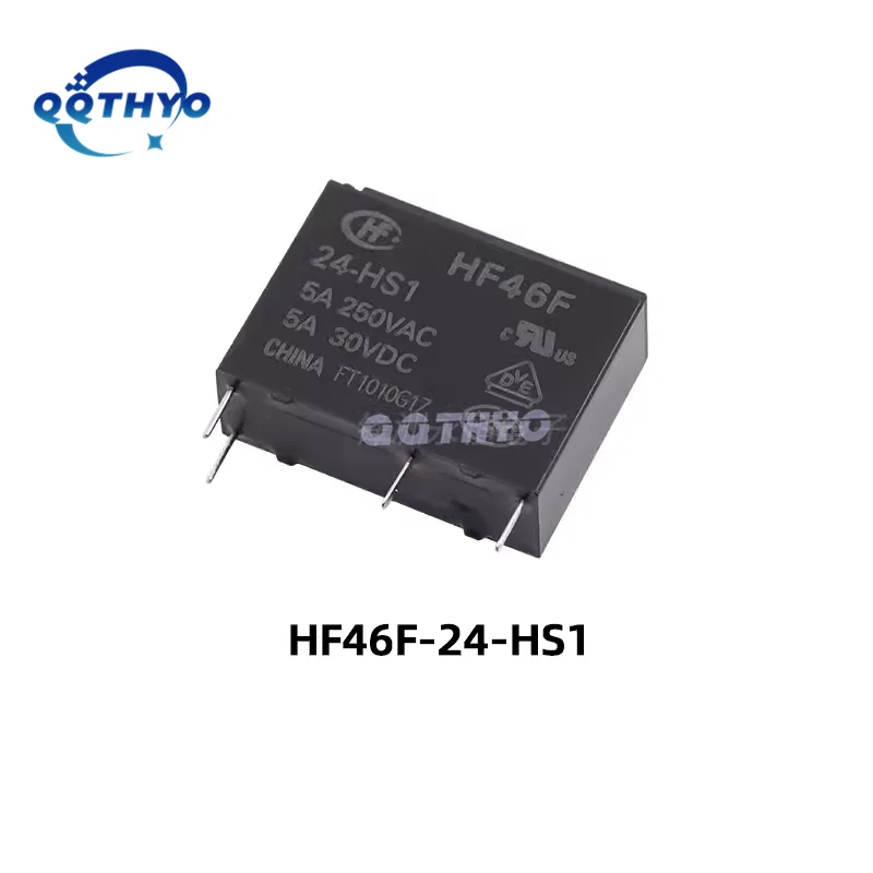 10 pz relè di potenza HF46F-005-HS1 HF46F-012-HS1 HF46F-024-HS1 HF46F 5-HS1 12-HS1 24-HS1 5A 250VAC 30VDC 4Pin 5V 12V 24V DC relè