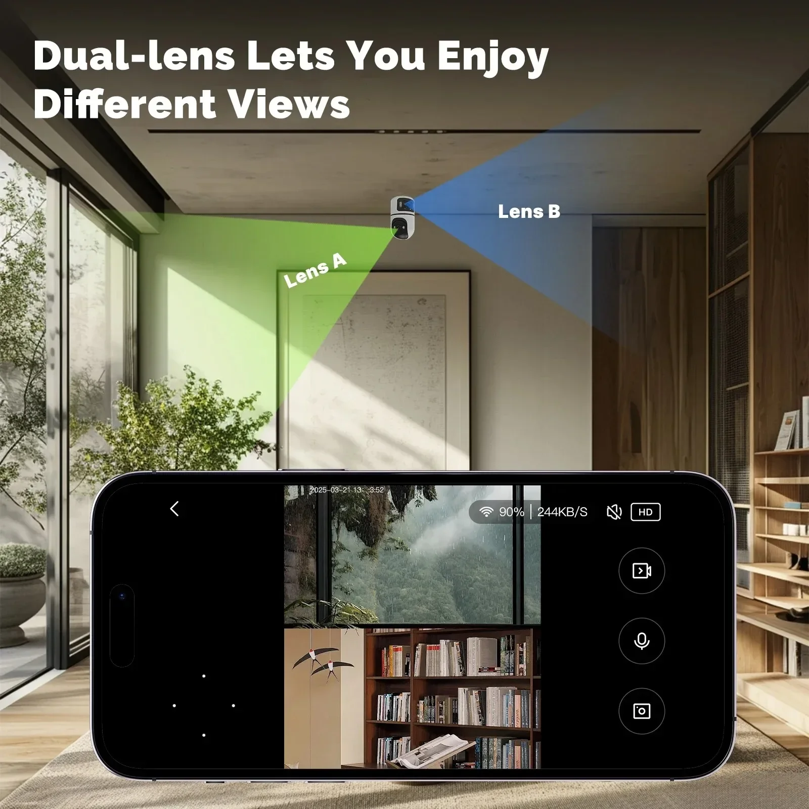 8MP WiFi Indoor Pan/Tilt Smart Security Cameras 4MP HD Infrared Night Vision Motion Sound Detection Monitor Panoramic Patrol Cam