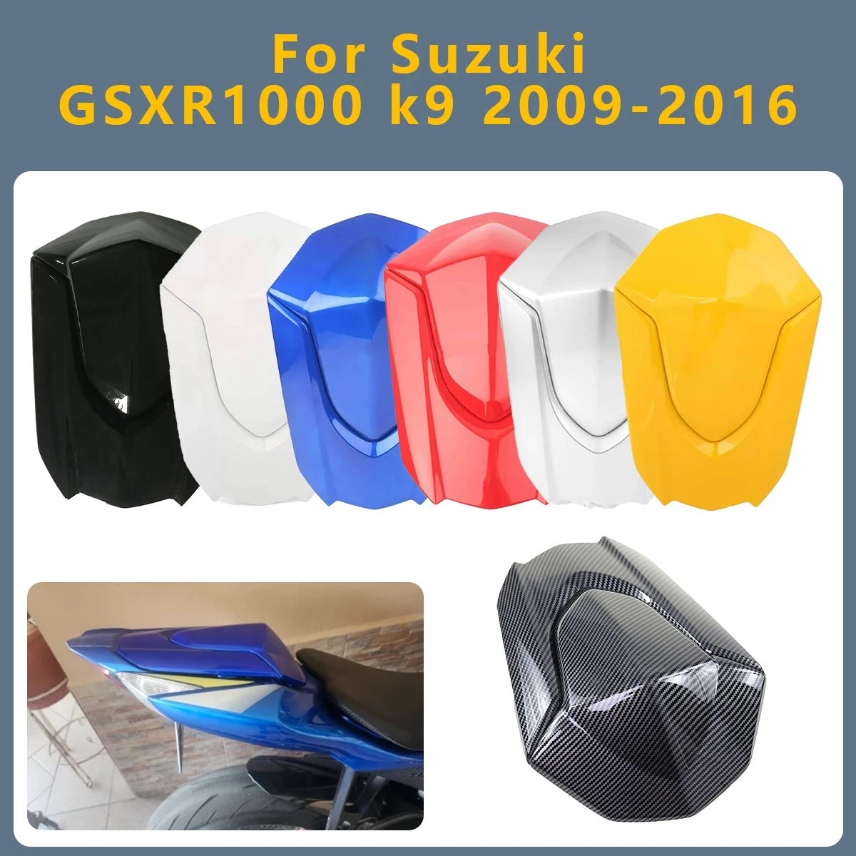 

Motorcycle Pillion Rear Seat Cover Cowl Solo For Suzuki GSXR 1000 K9 2016 2015 2009-2014 GSXR-1000 GSXR-K9 GSXR1000 GSXR-1000