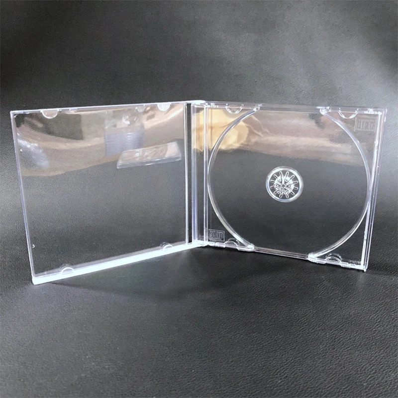 1Pc Transparent Plastic Single Piece Disc Case CD Case Thickened CD DVD Disc Box Storage Organizer Box Album Box Cases