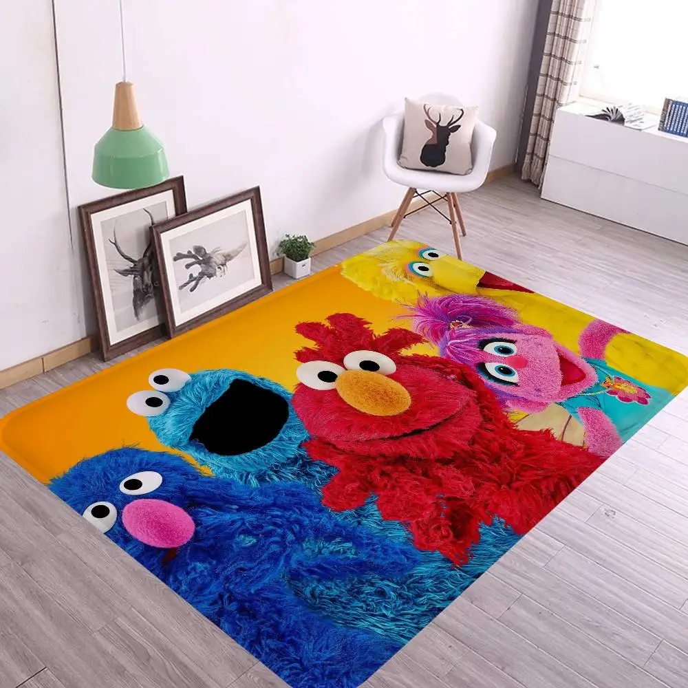S-Sesame Street TV Cute Cartoon Kitchen Mat Cheaper Anti-slip Modern Living Room Balcony Printed Modern Home Decor