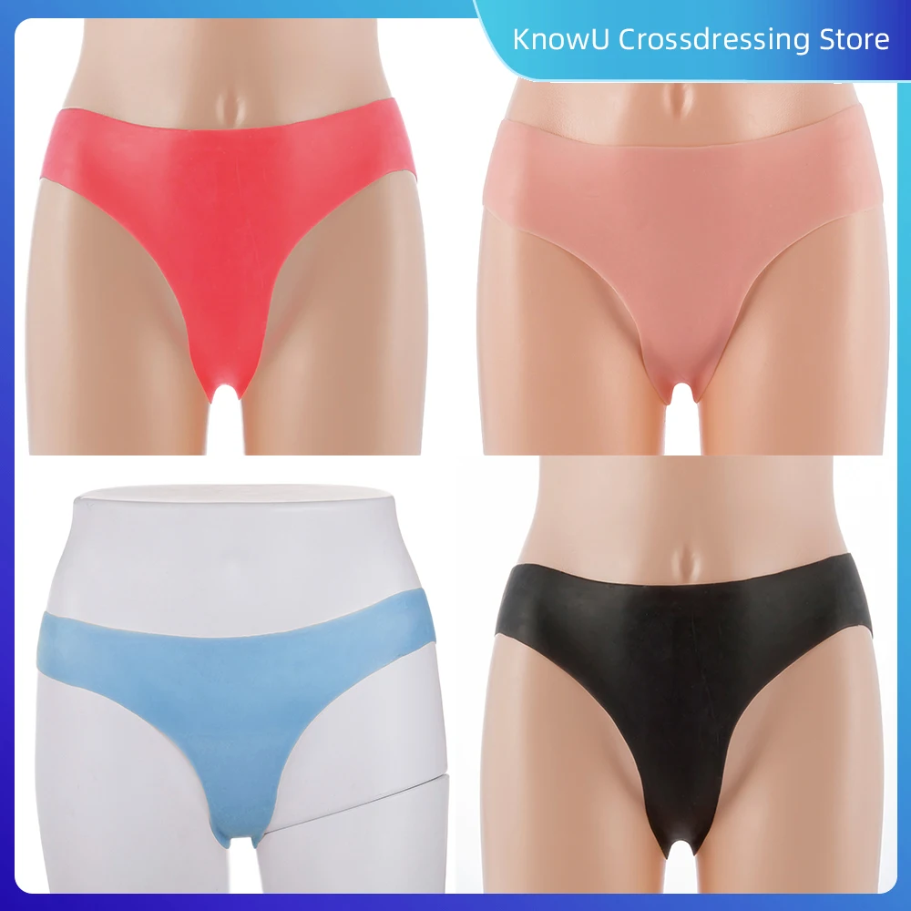 軽量シリコン製ノンマーキングブリーフ、クロスドレッサー向け、快適なマルチカラー＆マルチサイズ下着、日常着に最適