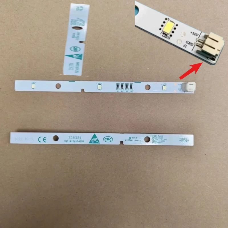 Tira de LED de Iluminación para Refrigeración Hisense, Piezas E56334 1629348 DC12V 120lm 11000k 1.5w Alta Luminosidad