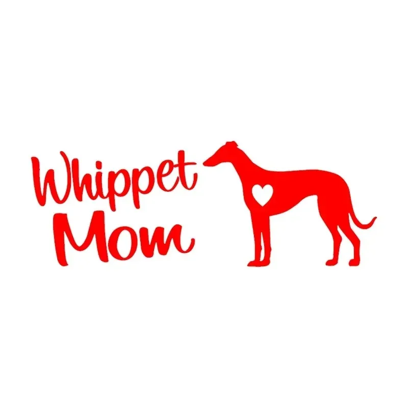 Whippet 엄마 강아지 다이 컷 비닐 데칼 자동차 스티커, 방수 자동차 장식, 바디 범퍼 후면 창 노트북, 크기 15cm PVC KK 선택