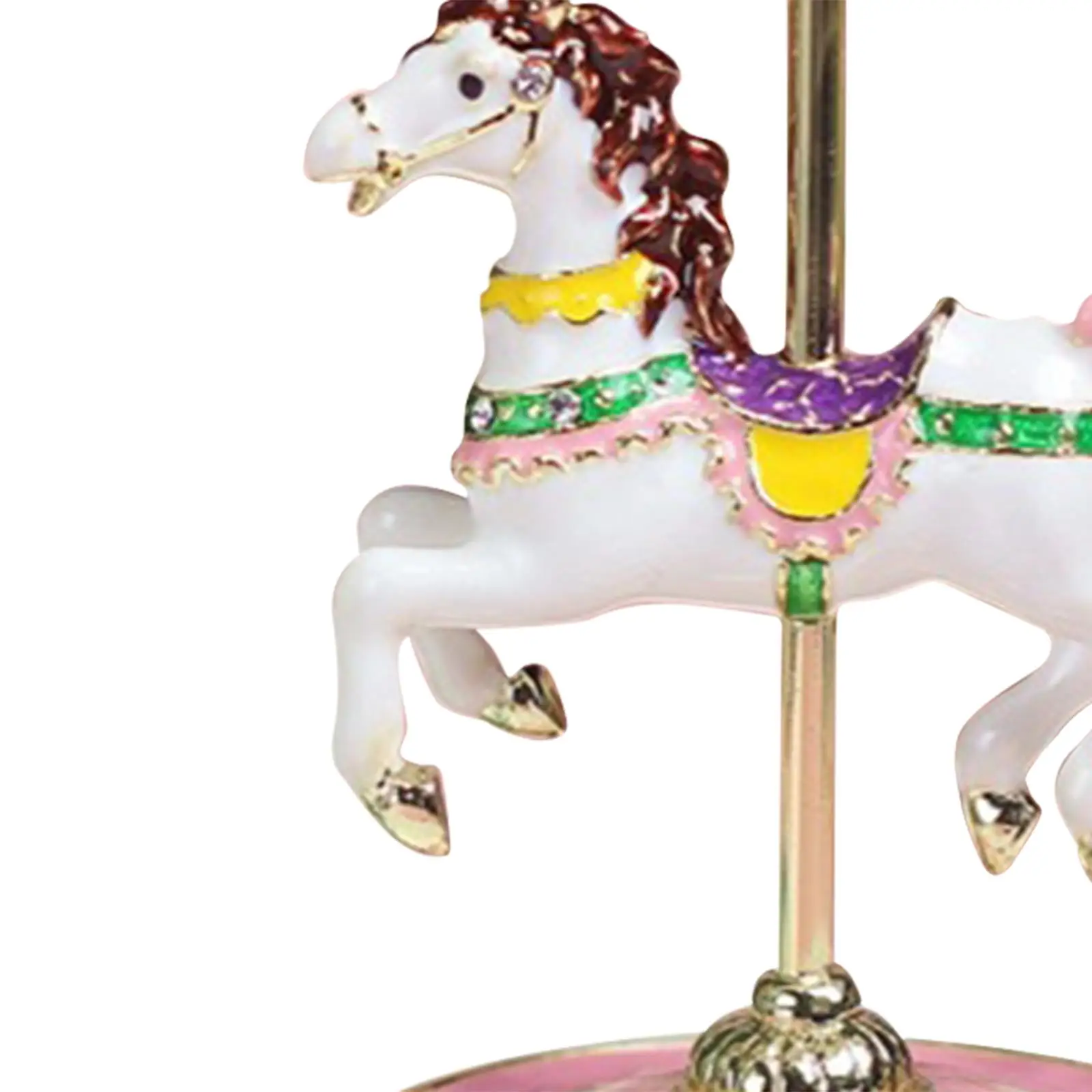 Enchanted Carousel Music Box Horse Figurine Ornamental Decor