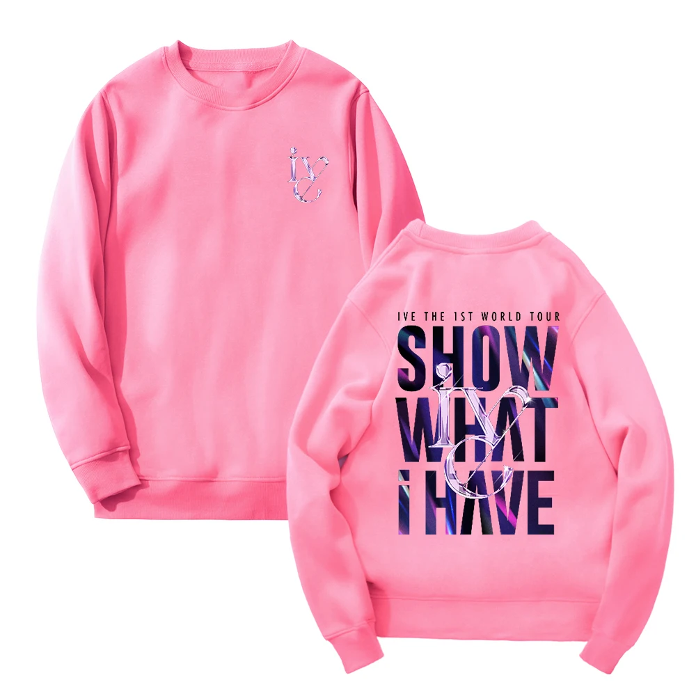 

Kpop IVE The 1ST World Tour Show What I Have Merch 2024 Crewneck Long Sleeve Streetwear Men Women Sweatshirt Fashion Clothes