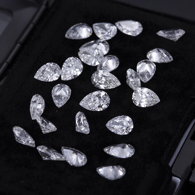 1CT Birnenförmige DEF VVS-VS Melee Laborgezüchtete Diamanten 2X3mm - 5X8mm Kleine Laborgezüchtete Diamanten Großhandel – Detail 4