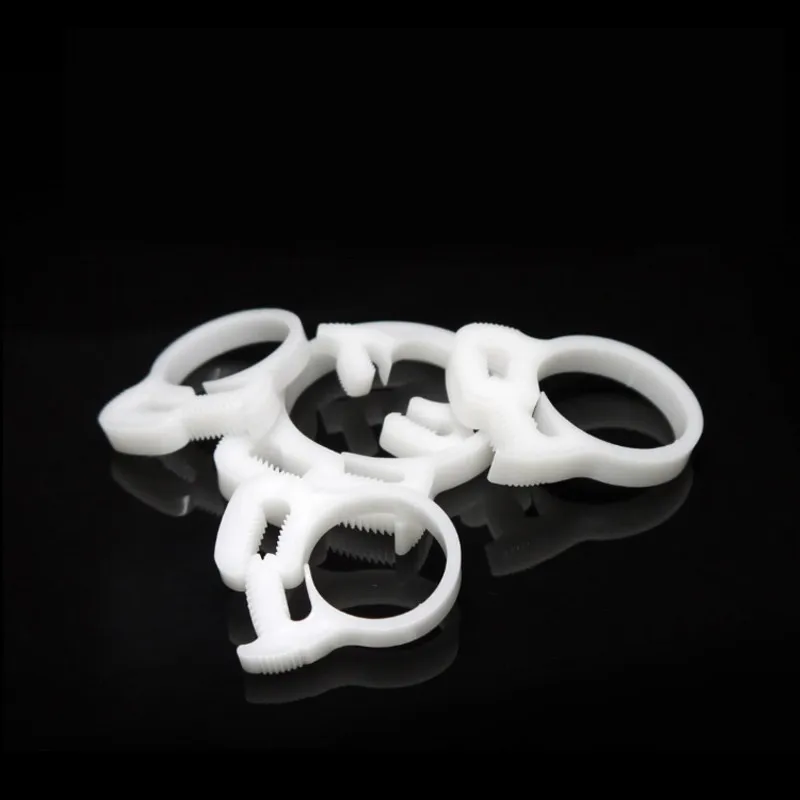 5PCS Hose Clamp 10.4~69mm Plastic Line Water Pipe Strong Clip Spring Hoops Fuel Air Tube Fitting Fastener Fixed Tool Black White