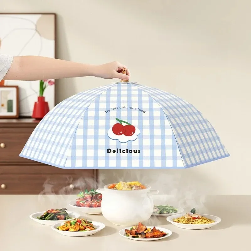 Foldable Thick Thermal Food Cover Dust Fly Proof Table Food Tent Leftover Meal Protector Household Dining Table Gadget