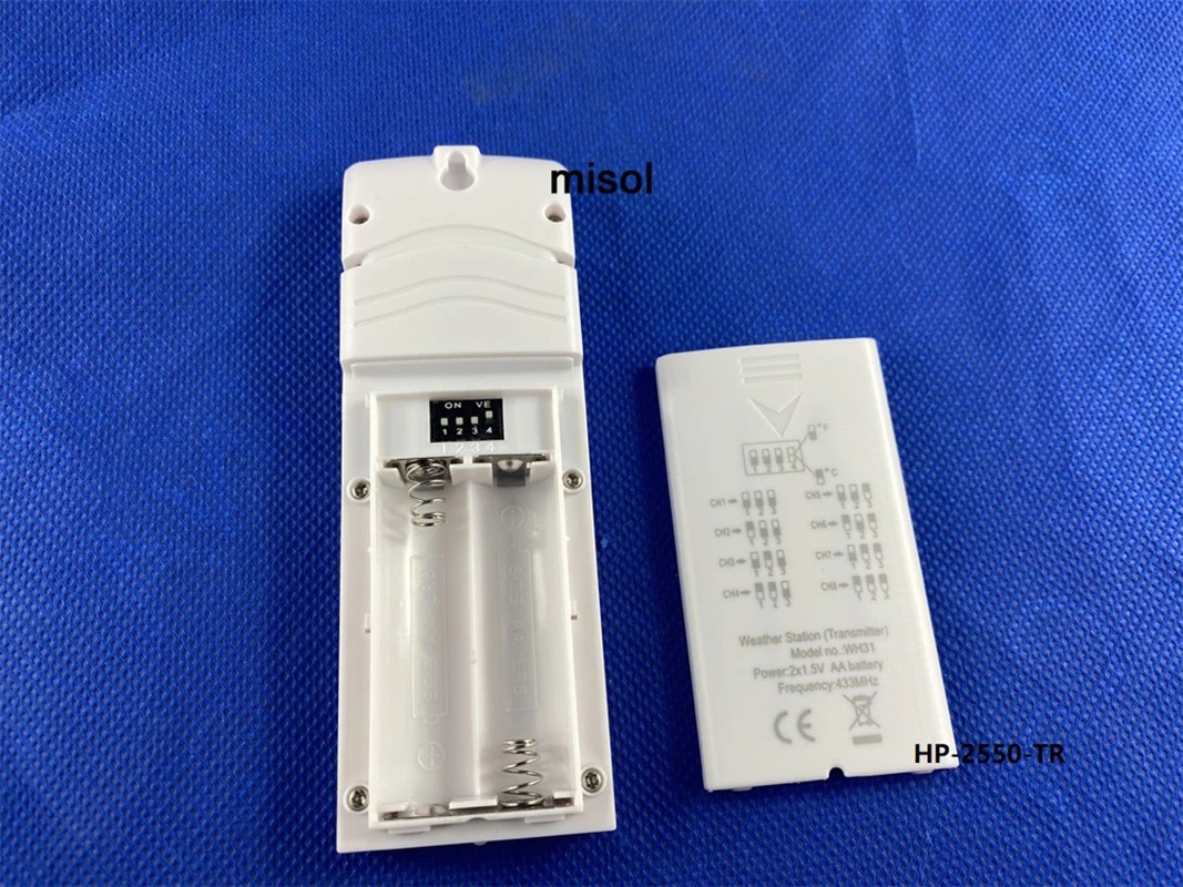 Imagem -02 - Sensor de Canal Múltiplo sem Fio Estação Meteorológica Umidade 433mhz Misol-wh31