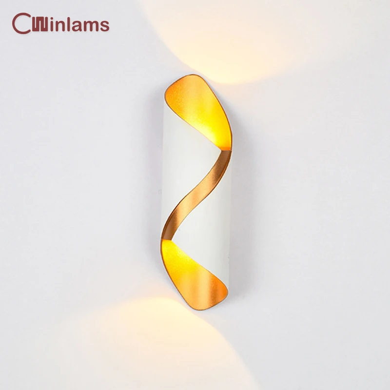 

Ip65 Waterproof Ourdoor LED Wall Lamp Modern European Style Gold Black Light Indoor Hotel Bedside Bedroom Corridor Sconce Lamps