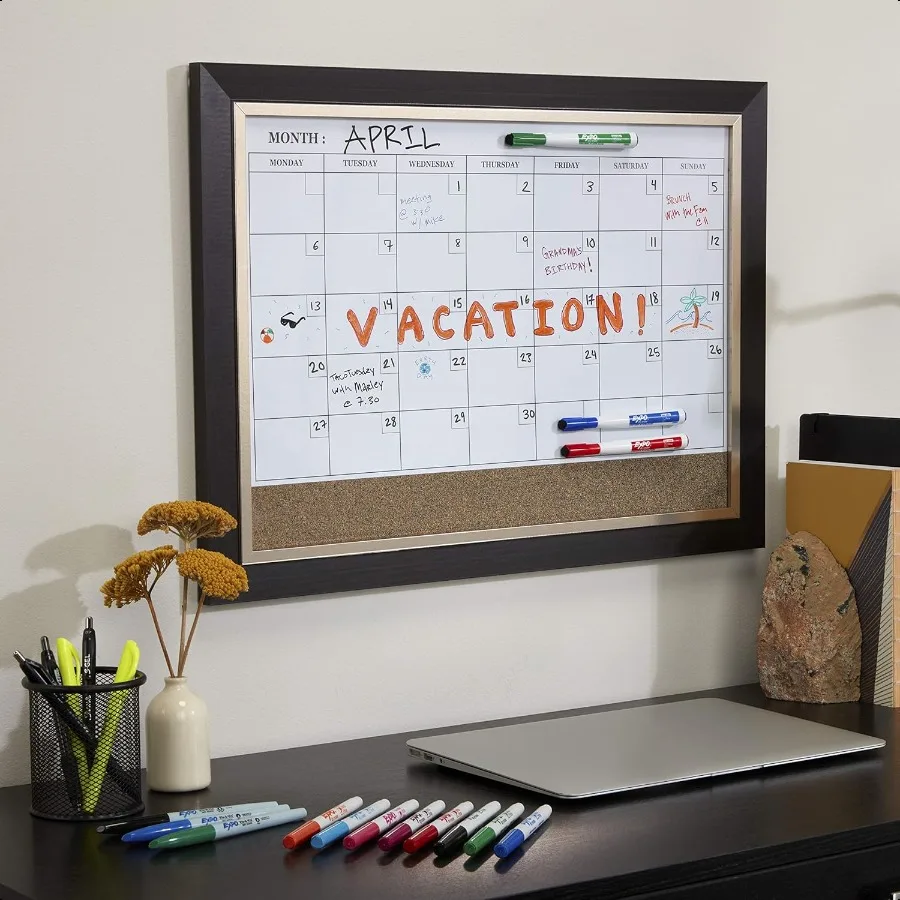 Magnetic Dry Erase Markers with Eraser Fine Tip Assorted 8 Count