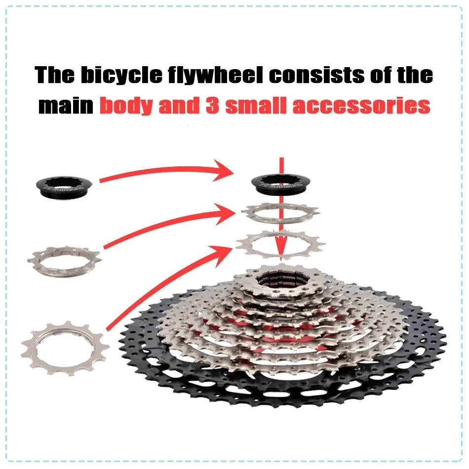 SUNSHINE Bicycle Cassette 8/9/10/11/12Speed MTB Sprocket 11T-32T/36T/40T/42T/46T/50T/52T HG Structure Freewheel for SHIMANO/SRAM