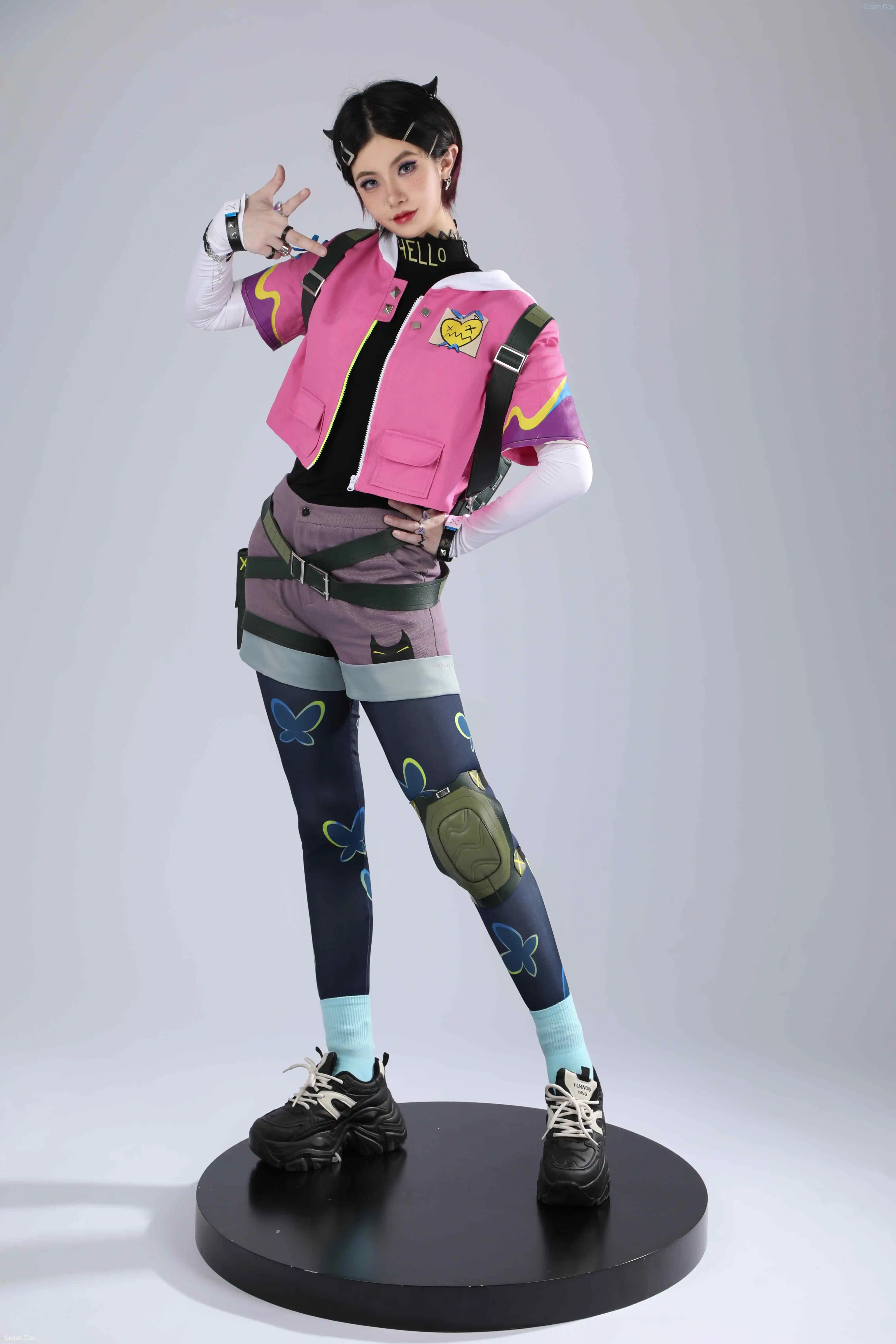 Clove ชุดเสื้อโค้ทกางเกงในชุดคอสเพลย์ผู้หญิงของผู้หญิงชุดเกมสำหรับปาร์ตี้ฮาโลวีนคาร์นิวัล