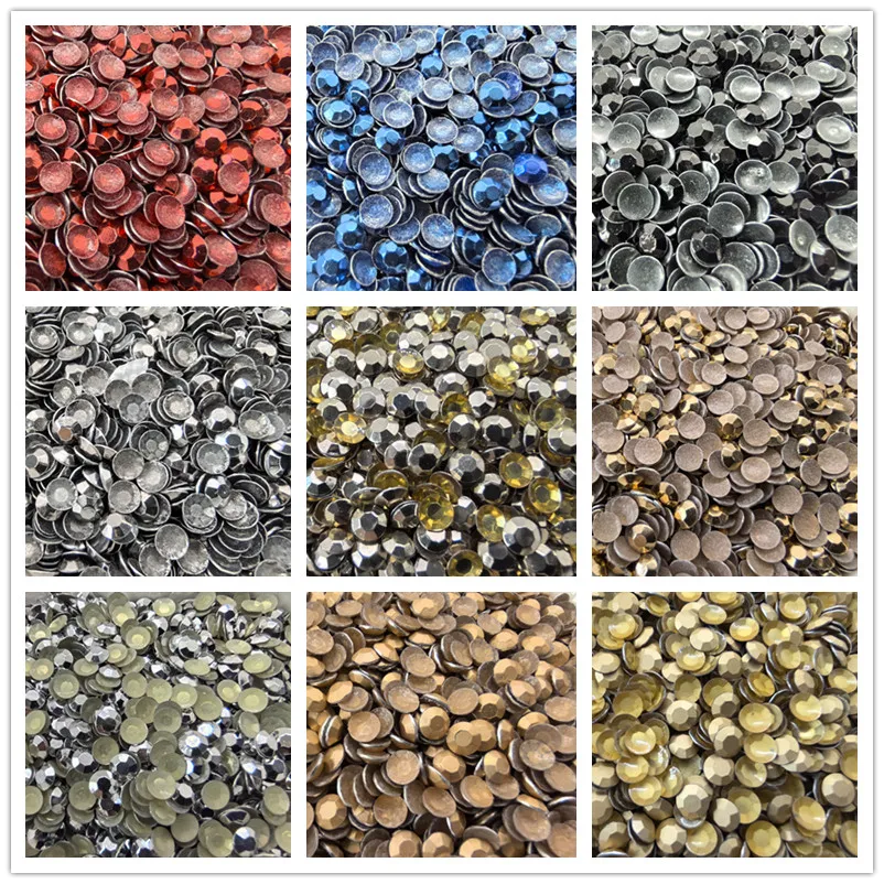 4MM rotondo strass indumento borchie in metallo posteriore piatto cristalli strass Hotfix Glitter accessori per scarpe 144 pezzi/lottp