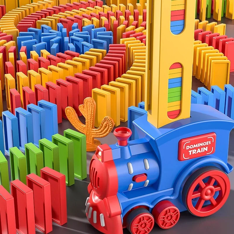 Voiture électrique, blocs de construction, petit train à émission automatique de cartes, jouets de puzzle pour enfants, cadeaux pour garçons et filles