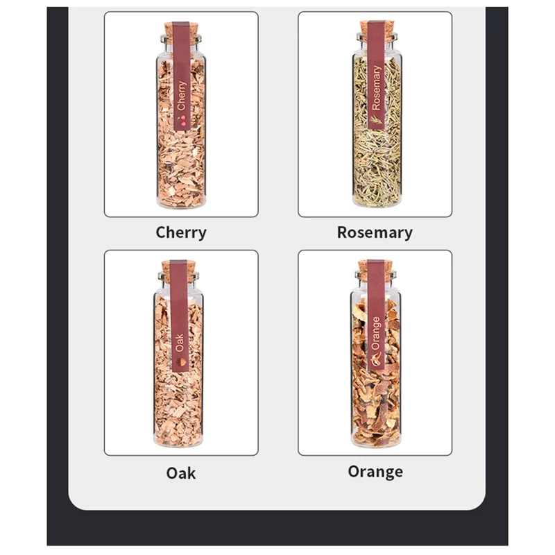 

L56A-Drift Bottle Ароматизированное дерево Различные ароматические древесные чипсы Ароматизатор для коктейлей