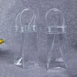 PVC Anti-leakage Leak-proof Transparent Refrigerated Champagne Red Wine Bottle Ice Tote Bag Home Kitchen Bar Storage Organizer