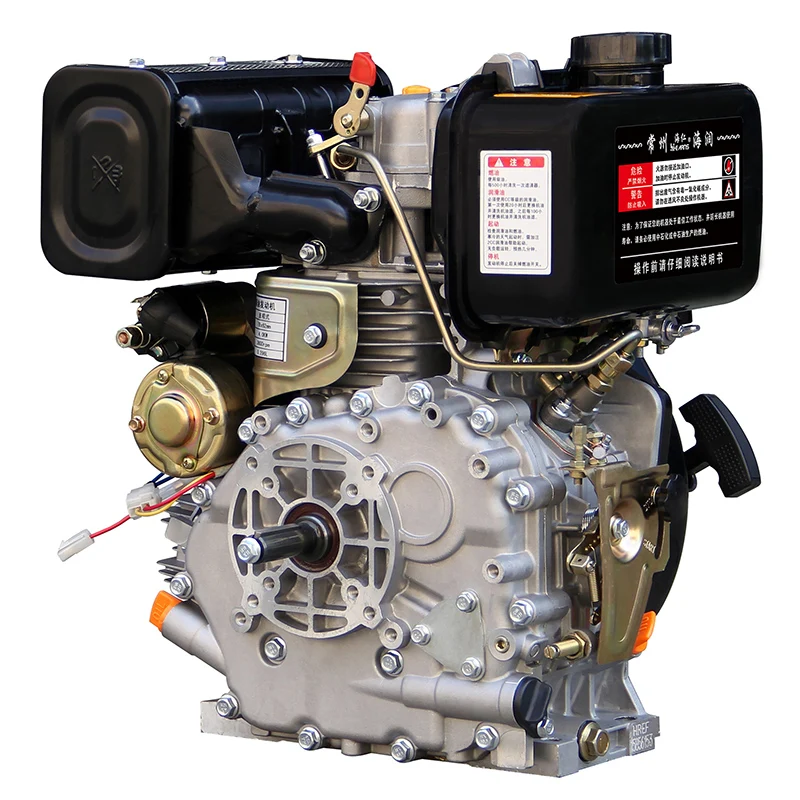 3.8kW 4-stroke Single Cylinder Diesel HR178F Electric Start Air-Cooled Easy Operate Euro 5 Keyway Shaft Including Motor Bearing