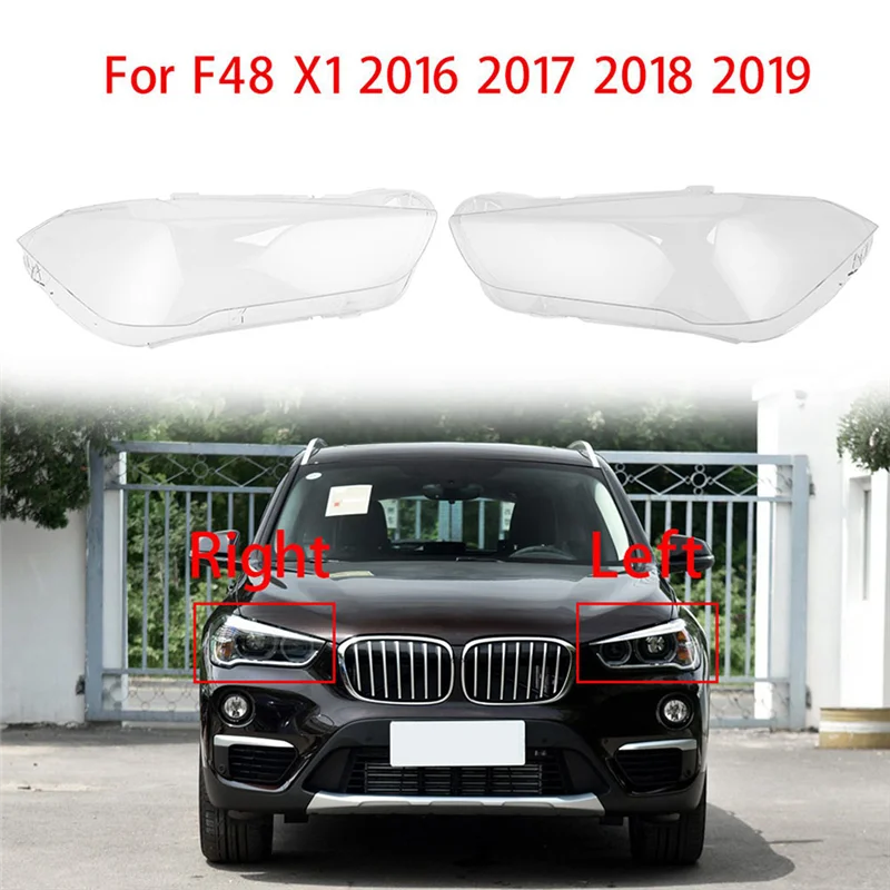

NEW-Right Front Head Light Clear Lens Cover Parts For BMW X1 F48 2016-2019 Headlight Lampshade Shell Head Light Glass Housings C