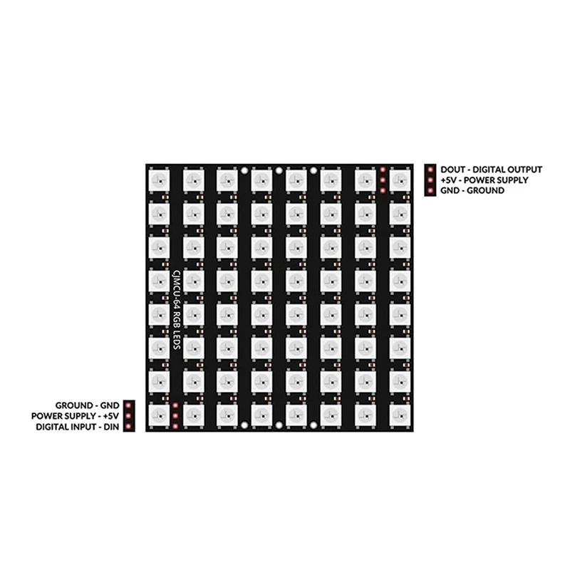 Imagem -03 - Painel Matriz Led para Arduino e Raspberry pi Cjmcu8x8 Módulo x u 64 Compatível com Arduino