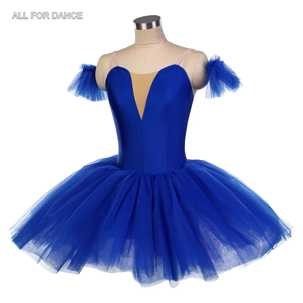 

BLL040 Royal Blue Spandex Bell-Shaped Ballet Tutu Girls and Women Stage Performance Ballet Dance Costume