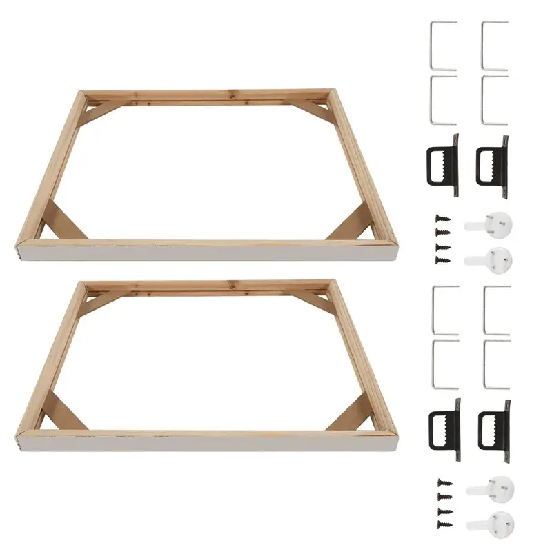 Multifunction 2 Set DIY Solid Wood Canvas Frame Kit, 16X20 Inch Canvas Frame Stretcher Bars Wood For Oil Paintings, Prints And P