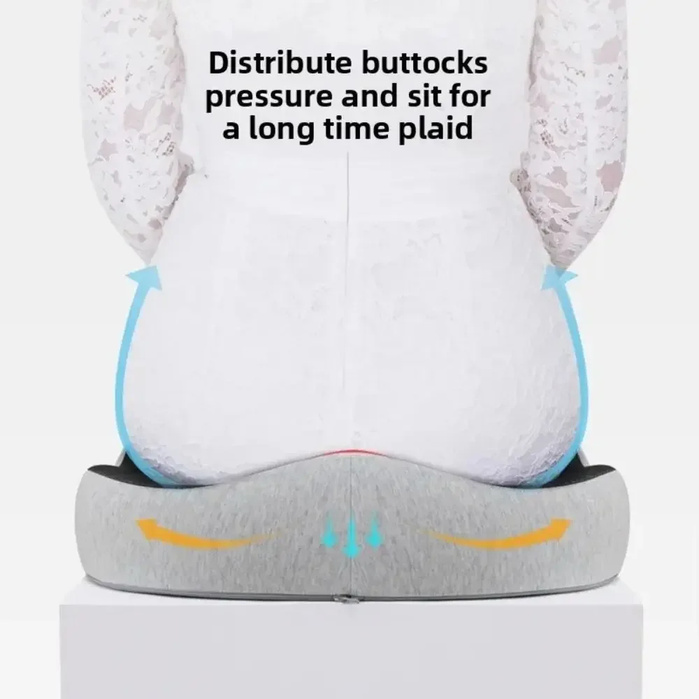 Orthopedic Memory Foam Coccyx Cushion Non-Slip Pain Relief Car Seat Cushion Thicken Breathable Chair Pad for Posture Support