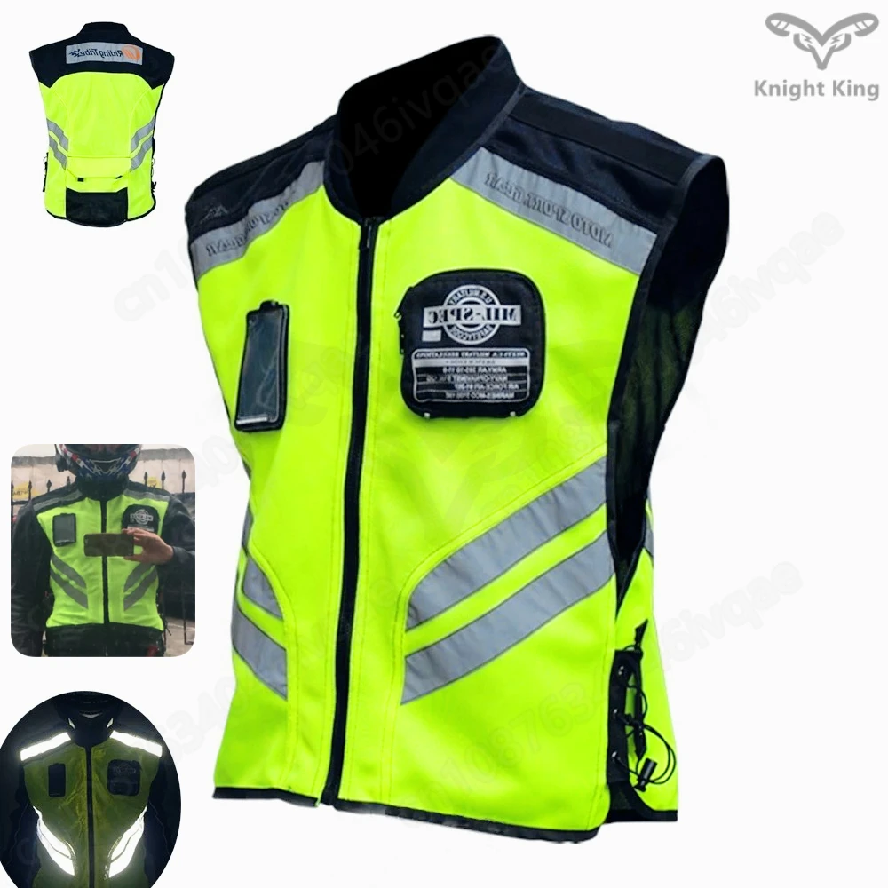 Off-Road Racing Vest Moto Reflective Vest Jacket Motorcycle Safty Waistcoat Warning Clothing High Visibility Vest Team Uniform