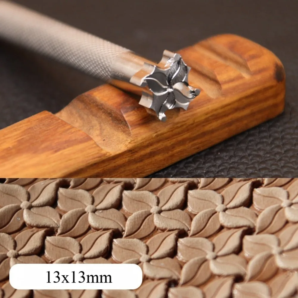 

TH214 Flower Heart Design Leather Carving Stamp Stainless Steel Stamps Embossing Punch Leathercraft Tool Logo Stamper 13x13mm
