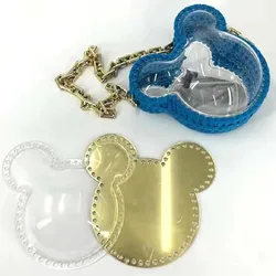 2pcs /Set Woven Bag Package Diy Manual Mickey Bag Crocheted Thread Acrylic HandBag Board