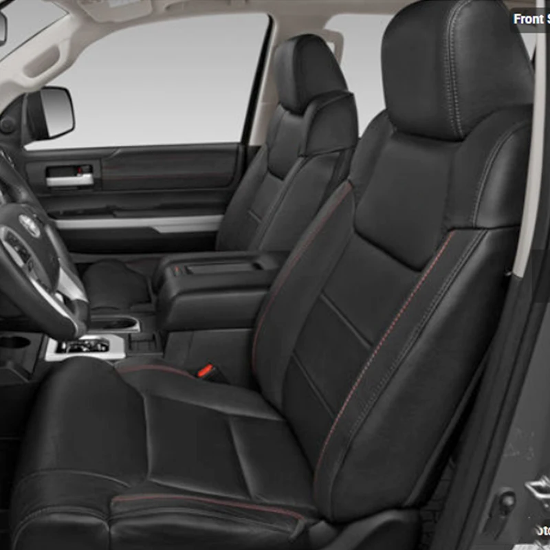 Für Toyota Tundra Crew Max Double Cab Hybrid 2007-2025 Maßgefertigte Auto-Zubehörteile Sitzbezüge 5 Sitze Hochwertige Lederausführung – Detail 6