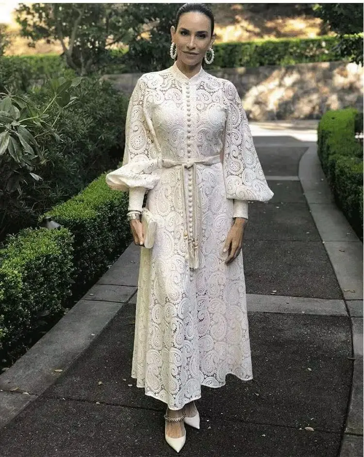 Elegant Lace Prom Dresses A Line Long Sleeves Ankle Length Boho Wedding Party Gown Customized Women Formal Evening Dress